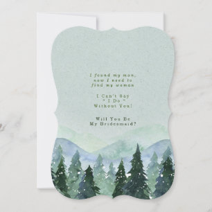 Invitation Paysage D'Hiver Serez-Vous Ma Femme D'Accueil