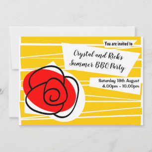 Invitation Paysage d'invitation Rose espagnole