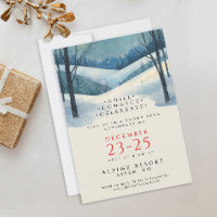 Paysage hivernal à l'aquarelle bleu élégant d'entr