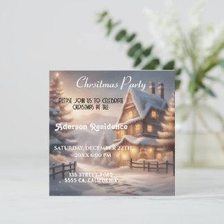 Invitation Paysage hivernal de Noël Fête de Noël
