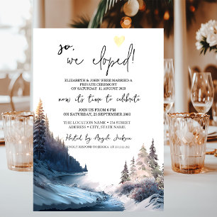 Invitation Paysage, Nature, Mariage forestier Elopement