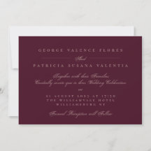 Paysage Plum Maroon Calligraphie formelle Élégant