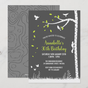 Invitation Paysage Silhouette Woodland
