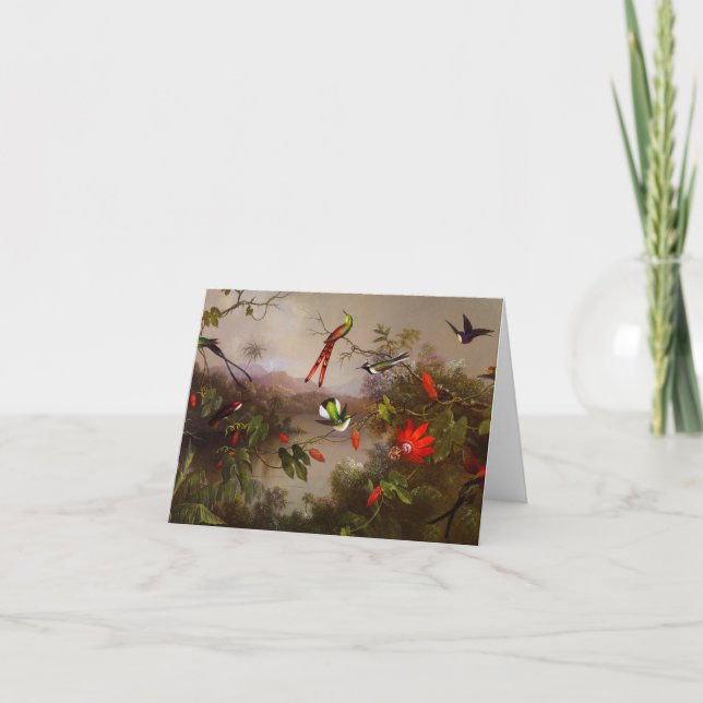 Invitation Paysage tropical avec dix colibris (Devant)