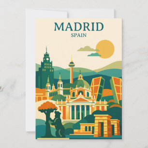 Invitation Paysage urbain de la ville de Madrid Espagne - Vil