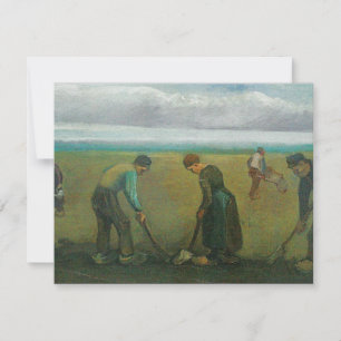 Invitation Paysans ou paysans de Van Gogh qui plantent des po