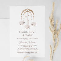 Peace Love & Baby | Baby shower mobile de mouton m