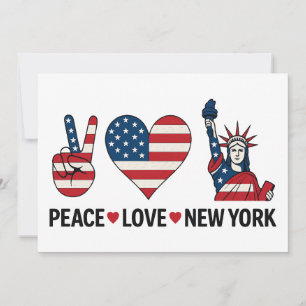 Invitation Peace Love New York