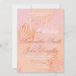 Invitation Peach Fuzz Classique Minimaliste Moderne Mariage