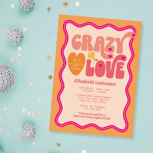 Invitation Peach Orange Crazy in Love