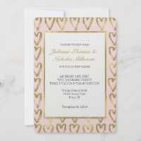 Peach rose et Gold Hearts Mariage