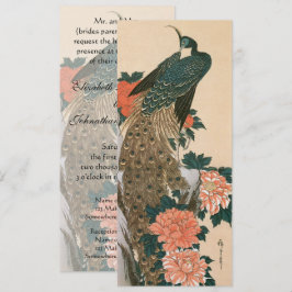 Invitation Peacock et Peonies par Mariage Hiroshige