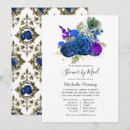 Invitation Peacock Floral Baby ou Fête des mariées par la pos