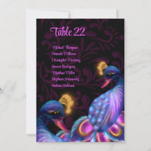 Invitation Peacock Jewel Tones Mariage Floral