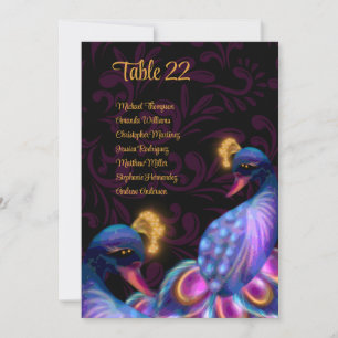 Invitation Peacock Jewel Tones Mariage Floral