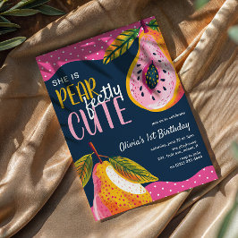 Invitation PEARfactCute' Whimsical 1er Anniversaire