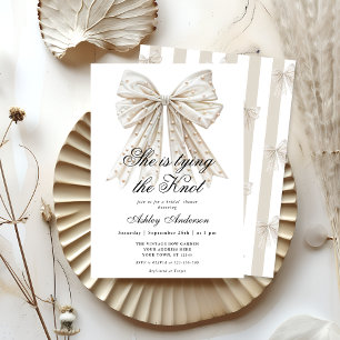 Invitation Pearl Bow Elle noue la douche nuptiale
