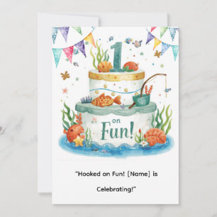 Invitation Pêche 1er anniversaire pour Little Anglers Party