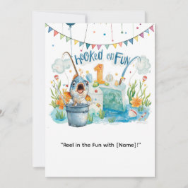 Invitation Pêche 1er anniversaire pour Little Anglers Party