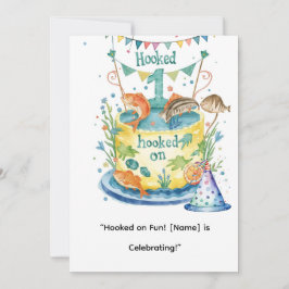 Invitation Pêche 1er anniversaire pour Little Anglers Party