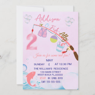 Invitation Pêche 2e anniversaire O-Fish-Ally Deux anniversair