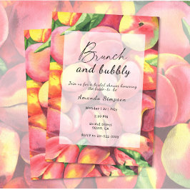 Invitation Pêche - Brunch et douches bulles