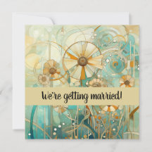 Pêche et beige Floral Abstrait