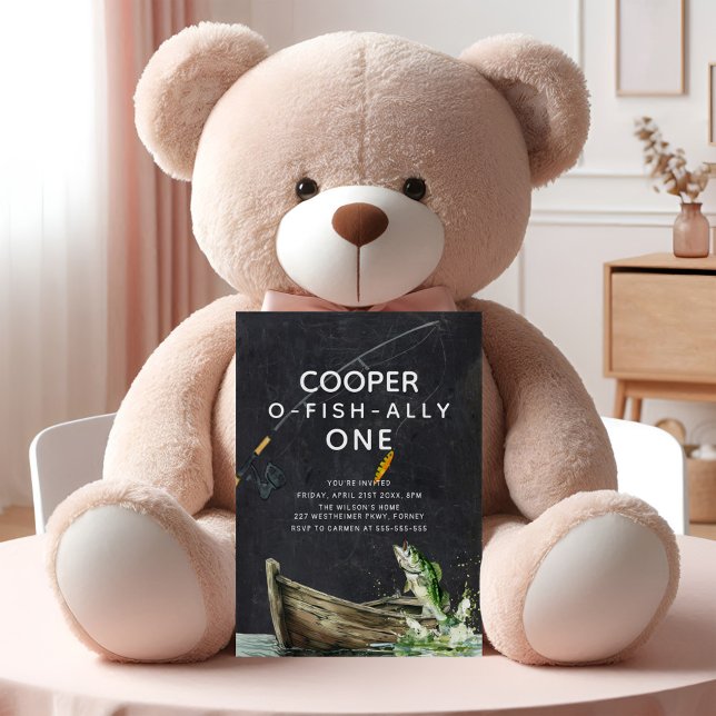 Invitation Pêche moderne 1er anniversaire (Créateur téléchargé)