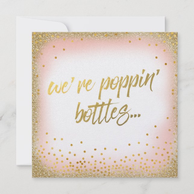 Invitation Pêche nous sommes perle d'invitation de bouteilles (Devant)