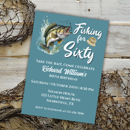 Invitation Pêche vintage Thème 60ème anniversaire