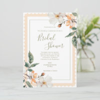 Pêcher la Fête des mariées florale élégante