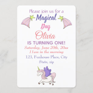 Invitation Pegasus et des étoiles de tir.