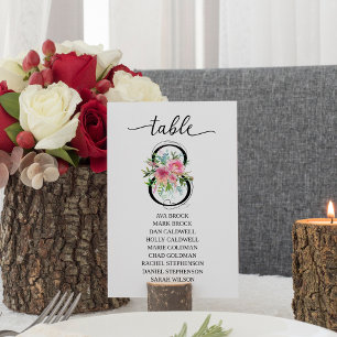 Invitation Peines roses Tableau huit Numéro du tableau