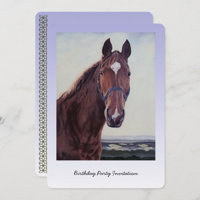 Invitation Peinture à l'huile de châtaignier (Devant / Derrière)