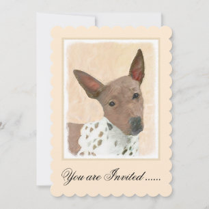 Invitation Peinture américaine sans poil Terrier - Chien Art