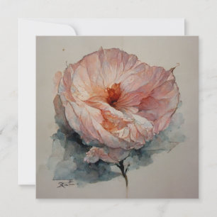 Invitation Peinture aquarelle rose 