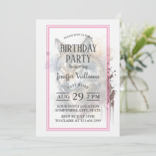 Invitation Peinture aquarelle Wolf