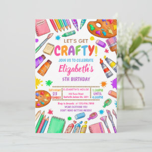 Invitation Peinture artisanale fête d'anniversaire