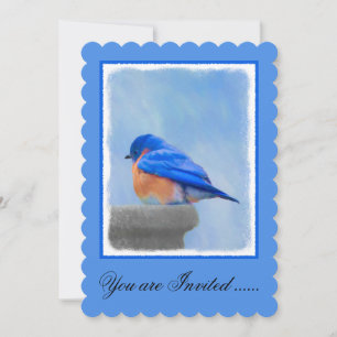 Invitation Peinture Bluebird - Art original pour oiseaux
