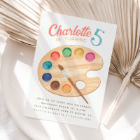 Peinture colorée et Art Anniversaire Fête Invitati