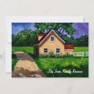 Invitation Peinture : Country Cottage : Réunion familiale