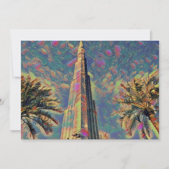 Invitation Peinture de Burj Khalifa (Devant)