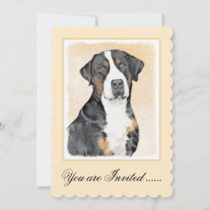 Invitation Peinture de Chien de Montagne - Art original
