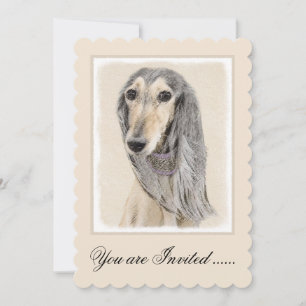 Invitation Peinture de Saluki (Faune) - Cute Original Chien A
