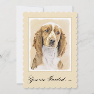 Invitation Peinture d'espagnol Welsh Springer - Art original 