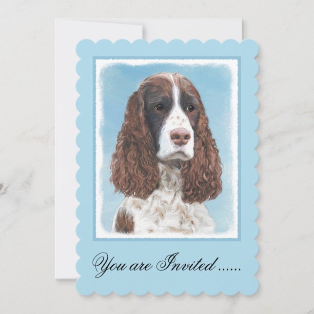 Invitation Peinture espagnole Springer anglaise Peinture orig (Devant)