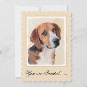 Invitation Peinture Harrier - Joli art original chien