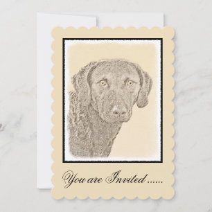 Invitation Peinture originale de chien par Retriever de Chesa