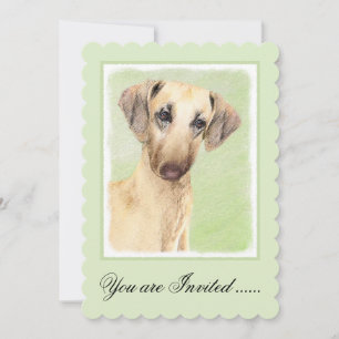 Invitation Peinture Sloughis - Joli art original pour chien