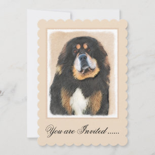 Invitation Peinture Tibétaine Mastiff - Joli art original chi